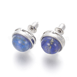 Natural Dyed Lapis Lazuli Stud Earrings&nbsp;EJEW-F162-H03