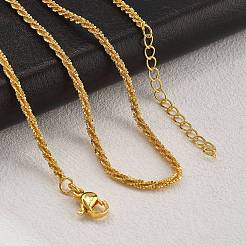 Brass Sterling Silver Chains Necklaces for Women&nbsp;NJEW-D302-25G
