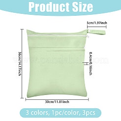 3Pcs 3 Colors Cloth Makeup Storage Zipper Bags&nbsp;ABAG-GL0001-08