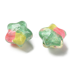 Gradient Color Transparent Hand-drawed Acrylic Beads&nbsp;TACR-P012-01B-09