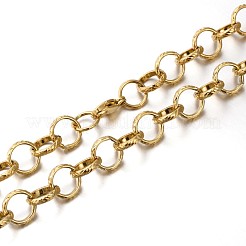 304 Stainless Steel Rolo Chains Necklaces&nbsp;NJEW-O051-02G