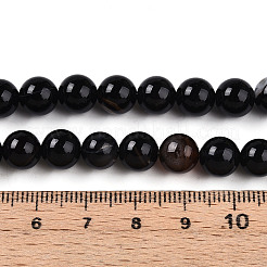 Natural Striped Agate/Banded Agate Beads Strands&nbsp;G-S259-04A-8mm-01