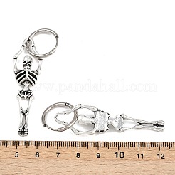 Alloy Skeleton Hoop Earrings&nbsp;EJEW-Z132-01AS