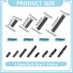 2840Pcs 8 Styles Glass Twist Bugle Beads&nbsp;SEED-AR0001-45