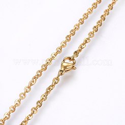 304 Stainless Steel Cable Chains Necklaces&nbsp;NJEW-F226-04G-11