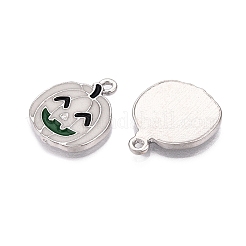 Halloween Theme Rack Plating Luminous Alloy Enamel Pendants&nbsp;ENAM-N056-229P
