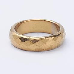 Electroplate Non-Magnetic Synthetic Hematite Rings&nbsp;RJEW-F068-17mm