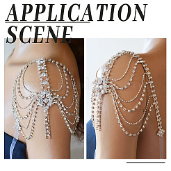 Rhinestone Chain Shoulder Chains&nbsp;AJEW-WH0596-072