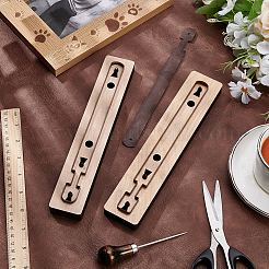 2Pcs 2 Styles Composite Board Cutting Die Leather Keychains Stencils&nbsp;DIY-UN0007-32A
