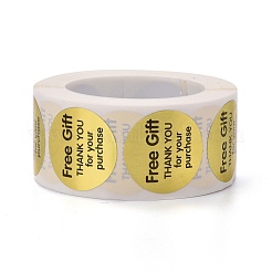 Flat Round Paper Thank You Stickers&nbsp;DIY-C042-09B