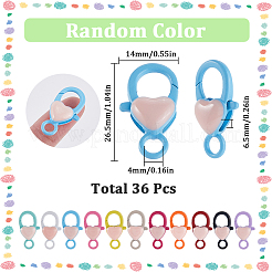 36Pcs Spray Painted Alloy Lobster Claw Clasps&nbsp;FIND-SC0013-23