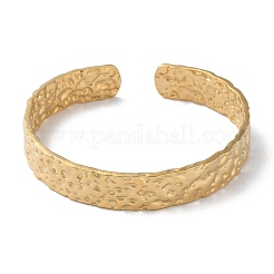 304 Stainless Steel Open Cuff Bangle for Women&nbsp;BJEW-Q770-01G