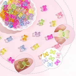 105Pcs 7 Colors Transparent Acrylic Beads&nbsp;TACR-PA0001-32