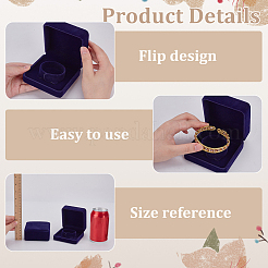 Square Velvet Bracelet Display Boxes&nbsp;CON-WH0095-134B