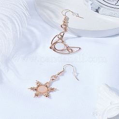1Box Moon & Star Alloy Dangle Earrings&nbsp;EJEW-LP0003-78G