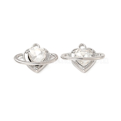 Rack Plating Alloy Glass Charms&nbsp;FIND-G044-36P