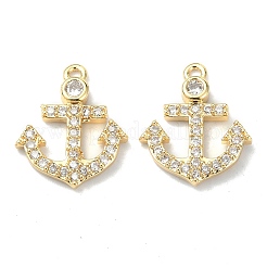 Brass Micro Pave Cubic Zirconia Charms&nbsp;KK-B072-03G