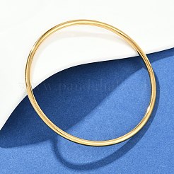 304 Stainless Steel Plain Bangles for Women&nbsp;BJEW-D355-01G