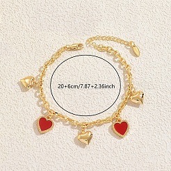Bohemian Brass Red Tassel Chain Anklets for Women&nbsp;TL6673-6