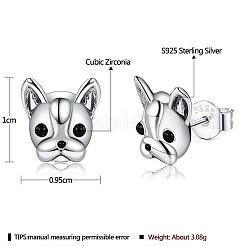 Anti-Tarnish Rhodium Plated 925 Sterling Silver Stud Earrings&nbsp;STER-BB72117