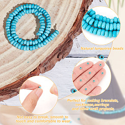2 Strands Faceted Rondelle Synthetic Turquoise Beads Strands&nbsp;TURQ-AR0001-38