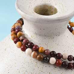 Natural Mookaite Round Bead Stretch Bracelets&nbsp;BJEW-L594-B05