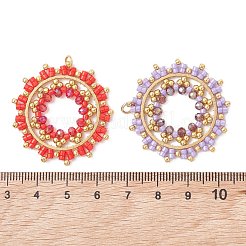 Seed Beads & Glass Beaded Pendants&nbsp;PALLOY-MZ01295
