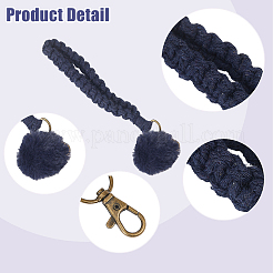 6Pcs 6 Colors Handmade Braided Wrist Lanyard Pendant Decorations&nbsp;AJEW-GL0002-24