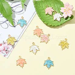 10Pcs 5 Colors Autumn Theme Zinc Alloy Pendants&nbsp;ENAM-YW0005-10