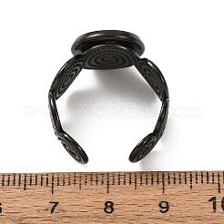 Spiral 304 Stainless Steel Cuff Ring Components&nbsp;STAS-P454-02C-B