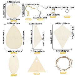 DIY Wooden Dangle Earring Making Kits&nbsp;DIY-SP0005-03