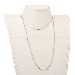 Non-Tarnish 304 Stainless Steel Singapore Chain Necklaces&nbsp;NJEW-JN02930-04
