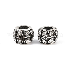 Antique Silver Plated Alloy Rhinestone Large Hole European Beads&nbsp;MPDL-R041-02A