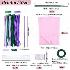 DIY Chenille Stem Tinsel Garland Craft Kits&nbsp;DIY-SC0033-14B