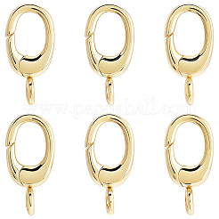 6Pcs Brass Spring Gate Rings&nbsp;KK-SC0007-19A
