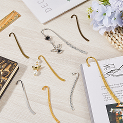 18Pcs 9 Style Tibetan Style Alloy Bookmarks Findings with Hole&nbsp;AJEW-SC0002-57