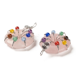 Natural Rose Quartz Pendants&nbsp;G-A031-01P-05