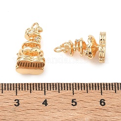 Brass Micro Pave Clear Cubic Zirconia Pendants&nbsp;KK-K351-68G