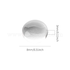 200Pcs Transparent Glass Cabochons&nbsp;GGLA-YW0001-03