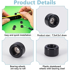 8Pcs Plastic Skateboard Wheels&nbsp;AJEW-FG0007-92A