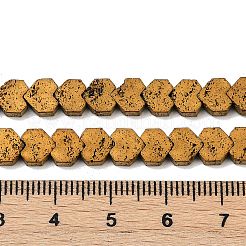 Electroplated Natural Lava Rock Beads Strands&nbsp;G-K388-04A-02