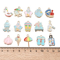 40 Styles Summer Alloy Enamel Pendants&nbsp;PALLOY-T097-01M