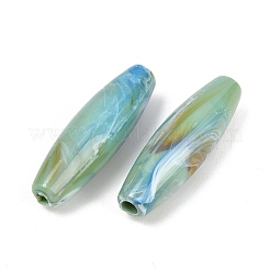Two Tone Opaque Acrylic Imitation Gemstone Beads&nbsp;OACR-T033-09B