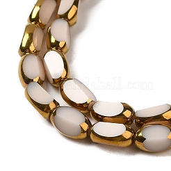 Electroplate Opaque Color Glass Beads Strands&nbsp;EGLA-Q127-A01-02J