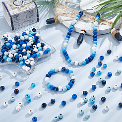 600Pcs 5 Colors Dyed Natural Wood Beads&nbsp;WOOD-SC0002-39