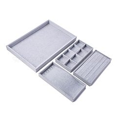 Removable Velvet Jewelry Organizer Display Trays for Earrings Necklaces Rings&nbsp;CON-R030-04A