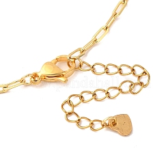 Dyed Natural Freshwater Shell Nuggets Colorful Tassel Brass Paperclip Chain Chakra Necklaces&nbsp;NJEW-JN05487