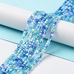 Gradient Color Electroplate Glass Bead Strands&nbsp;X-GLAA-E042-05-B07