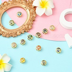 Brass Micro Pave Cubic Zirconia Spacer Beads&nbsp;KK-CJC0015-21G