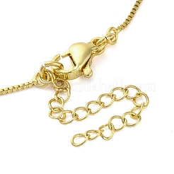 Brass Saint Benedict Medal Pendant Box Chain Necklaces&nbsp;LS-NJEW-R100-05G